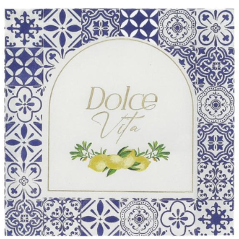 Coloured printed napkin square or round
