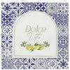Coloured printed napkin square or round