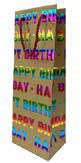 Bottle Bag (W+GxH) Size: 130+82x359mm  (5.125”+3.25”x14.125”)