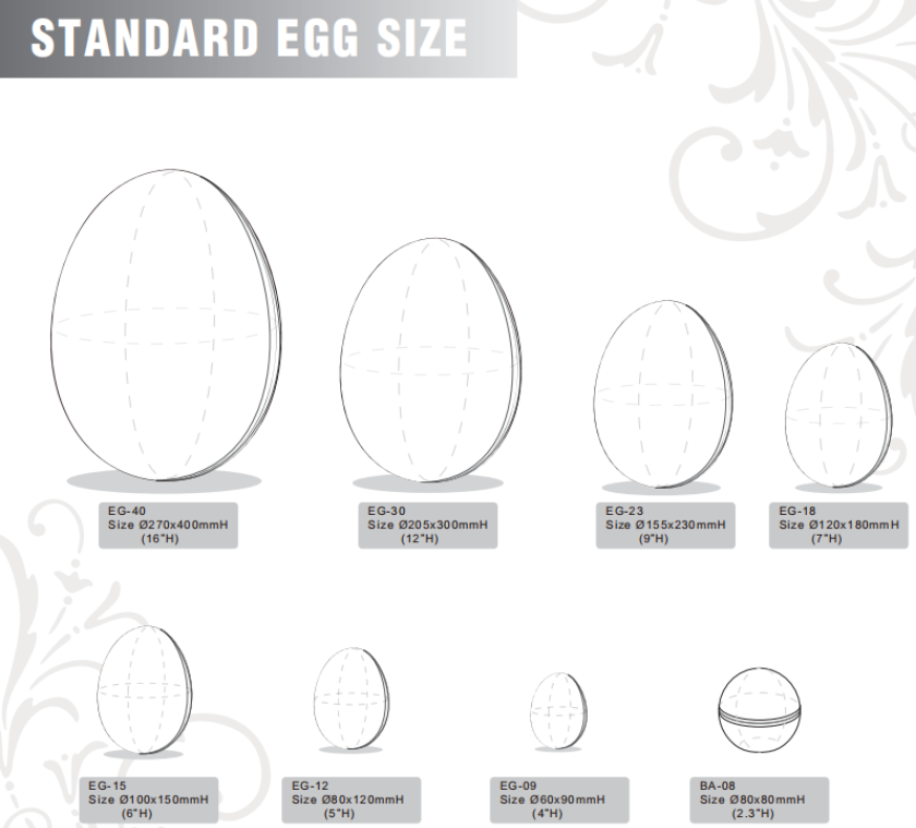 Standard Sizes Available